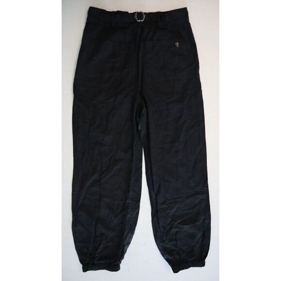 Pilcro x Anthropologie OB1859754 Women Sz 27 Black Boot Tuck Parachute Pants - Picture 2 of 14